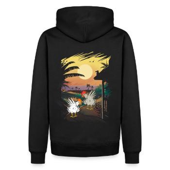 Mexiko Huhn Hühner Farm Geflügel Wilder Westen - Männer Premium Bio Hoodie - Schwarz - Hinten - Nico (187cm)