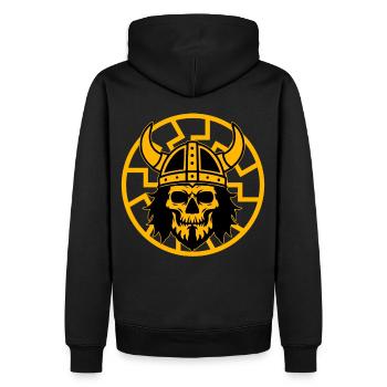 Wikinger - Männer Premium Bio Hoodie - Schwarz - Hinten - Nico (187cm)