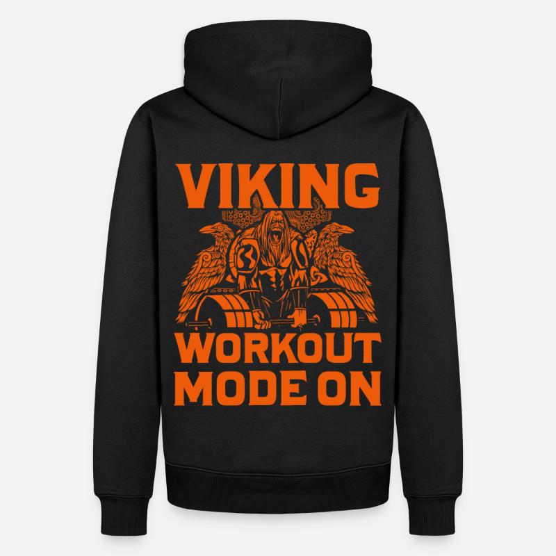 Viking Workout Modus Ein - Männer Premium Bio Hoodie - Schwarz