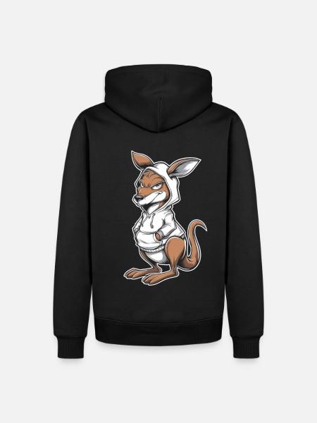 Kangaroo Kangaroo Australian Animals - Men’s Premium Organic Hoodie - black