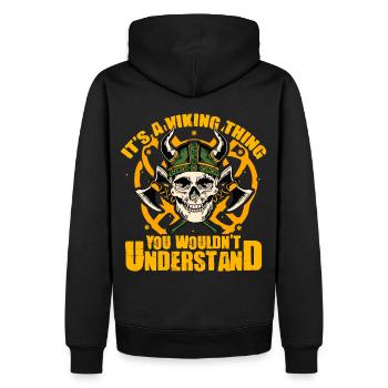 It's a Viking thing you wouldn't understand - Men’s Premium Organic Hoodie - black - Back - Nico (187cm)