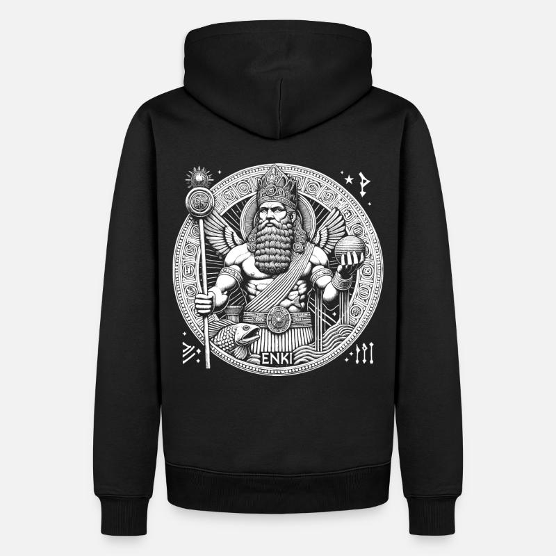 Joint rond Enki - Sweat à capuche Premium bio Homme - noir