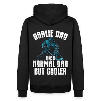 Gardien de but de hockey sur glace Gardien de but de hockey sur glace - Sweat à capuche Premium bio Homme - noir - Dos - Nico (187cm)