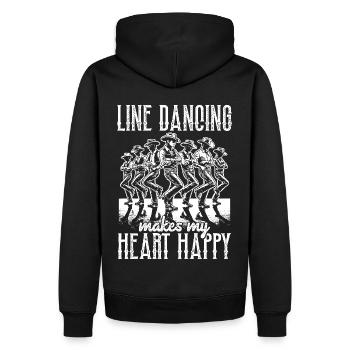 Line Dance Country Musik Cowboy Linedance - Männer Premium Bio Hoodie - Schwarz - Hinten - Nico (187cm)