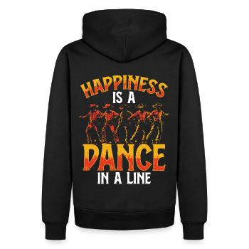 Line Dance Country Musik Cowboy Linedance - Männer Premium Bio Hoodie - Schwarz - Hinten - Nico (187cm)