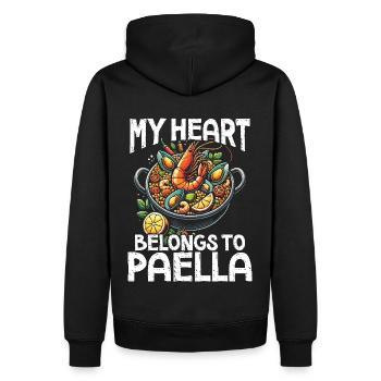 Paella Spanische Küche Meeresfrüchte - Männer Premium Bio Hoodie - Schwarz - Hinten - Nico (187cm)