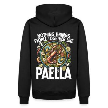 Paella Spanische Küche Meeresfrüchte - Männer Premium Bio Hoodie - Schwarz - Hinten - Nico (187cm)