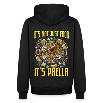 Paella Spanische Küche Meeresfrüchte - Männer Premium Bio Hoodie - Schwarz - Hinten - Nico (187cm)