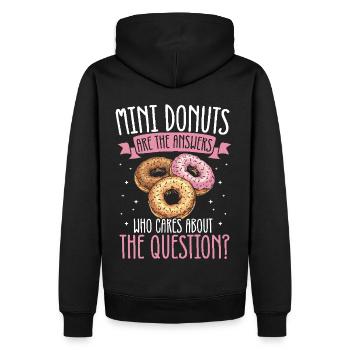 Donuts Donut - Männer Premium Bio Hoodie - Schwarz - Hinten - Nico (187cm)