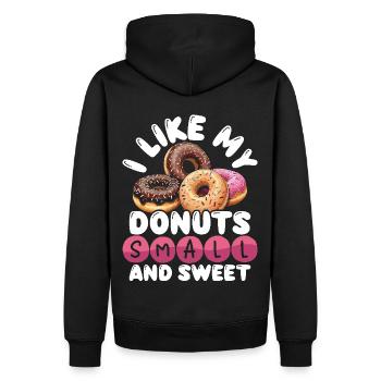 Donuts Donut - Männer Premium Bio Hoodie - Schwarz - Hinten - Nico (187cm)