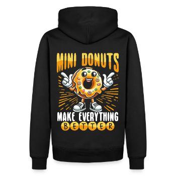Donuts Donut - Männer Premium Bio Hoodie - Schwarz - Hinten - Nico (187cm)
