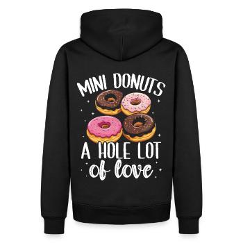 Donuts Donut - Männer Premium Bio Hoodie - Schwarz - Hinten - Nico (187cm)