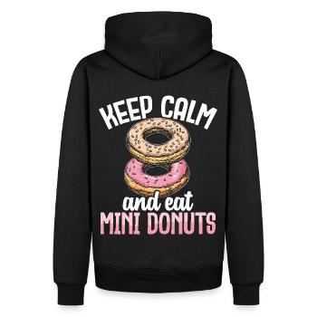 Donuts Donut - Männer Premium Bio Hoodie - Schwarz - Hinten - Nico (187cm)