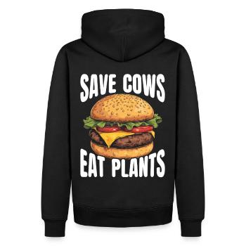 Burger végétarien Burger végétalien Burger végétarien - Sweat à capuche Premium bio Homme - noir - Dos - Nico (187cm)