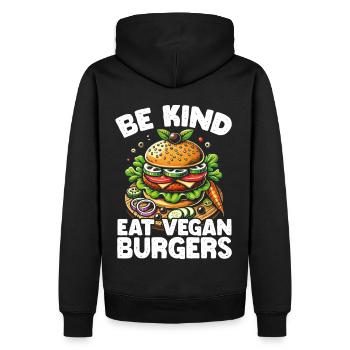 Burger végétarien Burger végétalien Burger végétarien - Sweat à capuche Premium bio Homme - noir - Dos - Nico (187cm)