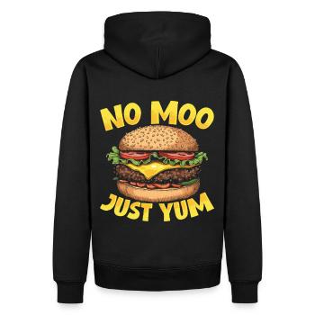 Burger végétarien Burger végétalien Burger végétarien - Sweat à capuche Premium bio Homme - noir - Dos - Nico (187cm)