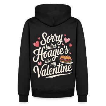 Désolé mesdames Hoagie’s sont ma Saint-Valentin - Sweat à capuche Premium bio Homme - noir - Dos - Nico (187cm)