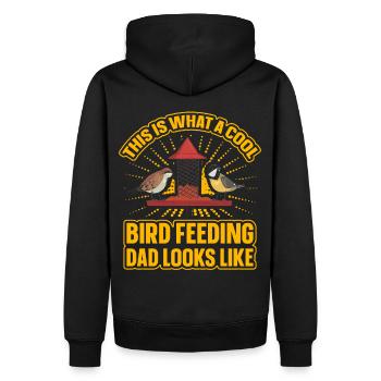 Voici à quoi ressemble un papa qui nourrit un oiseau cool - Sweat à capuche Premium bio Homme - noir - Dos - Nico (187cm)