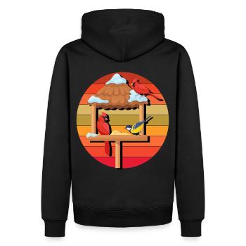 Fütterung von Vögeln - Männer Premium Bio Hoodie - Schwarz - Hinten - Nico (187cm)