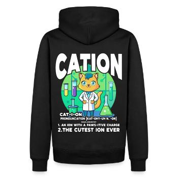 Kation - Männer Premium Bio Hoodie - Schwarz - Hinten - Nico (187cm)