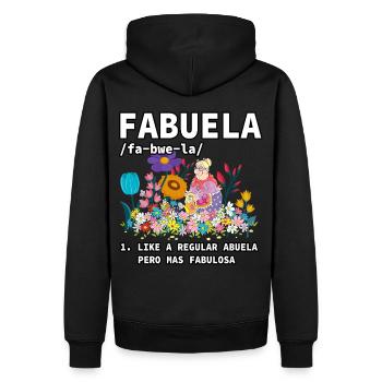 Fabuela - Sweat à capuche Premium bio Homme - noir - Dos - Nico (187cm)