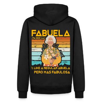 Fabuela - Sweat à capuche Premium bio Homme - noir - Dos - Nico (187cm)
