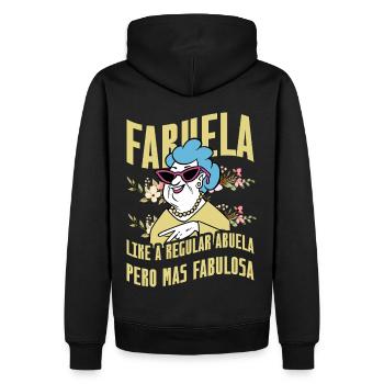Fabuela - Sweat à capuche Premium bio Homme - noir - Dos - Nico (187cm)