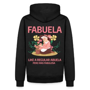 Fabuela - Sweat à capuche Premium bio Homme - noir - Dos - Nico (187cm)