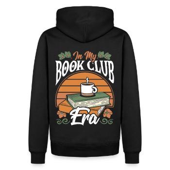 Roman Reading Bücherwurm In Meiner Buchclub -Ära - Männer Premium Bio Hoodie - Schwarz - Hinten - Nico (187cm)