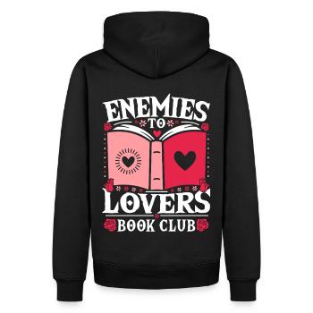 Bücher lesen Roman Enemies To Lovers Book Club - Männer Premium Bio Hoodie - Schwarz - Hinten - Nico (187cm)