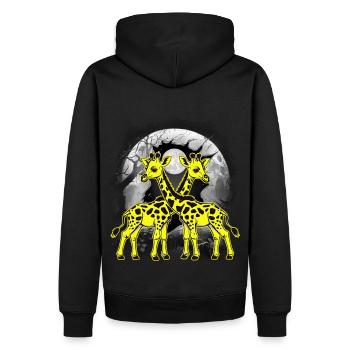 Girafe Girafe Enfant Enfants - Sweat à capuche Premium bio Homme - noir - Dos - Nico (187cm)