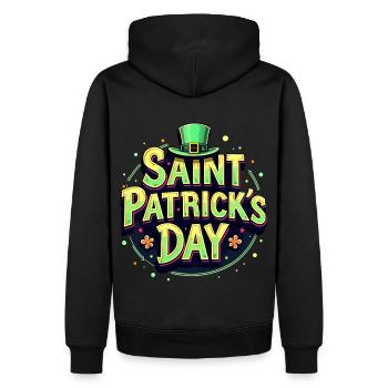 Bière de la Saint-Patrick - Sweat à capuche Premium bio Homme - noir - Dos - Nico (187cm)