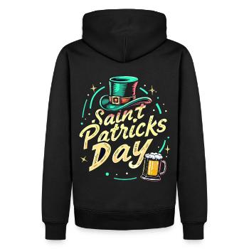 Saint Patrick`s Day Beer - Männer Premium Bio Hoodie - Schwarz - Hinten - Nico (187cm)