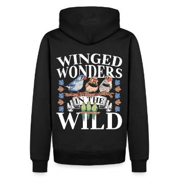 Vögel Vogelbeobachtung Vogel Vogelbeobachter - Männer Premium Bio Hoodie - Schwarz - Hinten - Nico (187cm)
