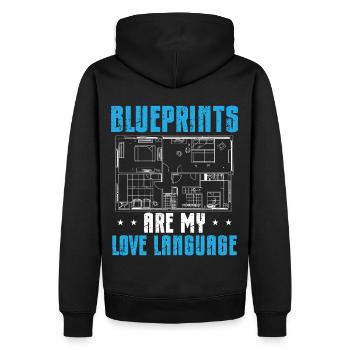 Architekt Architektur Geschenk Architekturstudent - Männer Premium Bio Hoodie - Schwarz - Hinten - Nico (187cm)