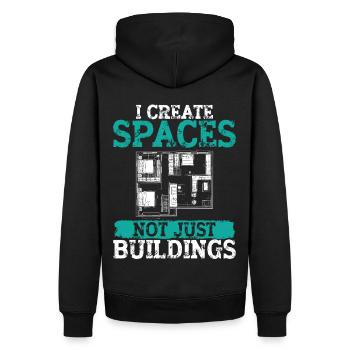 Architekt Architektur Geschenk Architekturstudent - Männer Premium Bio Hoodie - Schwarz - Hinten - Nico (187cm)