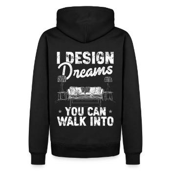 Architekt Architektur Geschenk Architekturstudent - Männer Premium Bio Hoodie - Schwarz - Hinten - Nico (187cm)