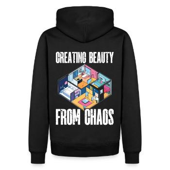 Architekt Architektur Geschenk Architekturstudent - Männer Premium Bio Hoodie - Schwarz - Hinten - Nico (187cm)