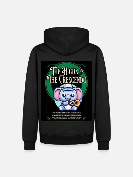 Trumpets Elephant - Men’s Premium Organic Hoodie - black