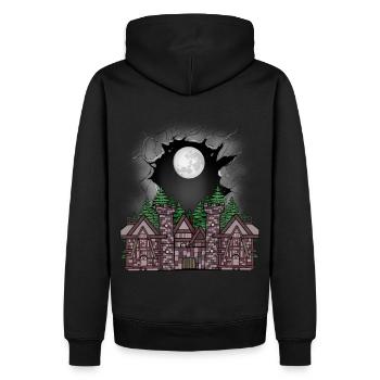 Château médiéval forteresse enfants enfant conte de fées - Sweat à capuche Premium bio Homme - noir - Dos - Nico (187cm)