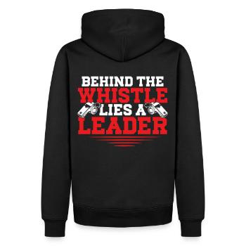 Trainer Geschenke Coach Geschenkidee - Männer Premium Bio Hoodie - Schwarz - Hinten - Nico (187cm)