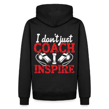 Trainer Geschenke Coach Geschenkidee - Männer Premium Bio Hoodie - Schwarz - Hinten - Nico (187cm)