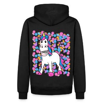 Printemps Eté Licorne Licornes Enfants Enfant - Sweat à capuche Premium bio Homme - noir - Dos - Nico (187cm)