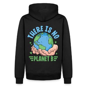 Es gibt keinen Planeten B - Männer Premium Bio Hoodie - Schwarz - Hinten - Nico (187cm)