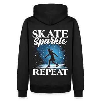 Schlittschuhläufer Schlittschuhlaufen Schlittschuh - Männer Premium Bio Hoodie - Schwarz - Hinten - Nico (187cm)