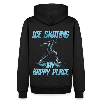 Schlittschuhläufer Schlittschuhlaufen Schlittschuh - Männer Premium Bio Hoodie - Schwarz - Hinten - Nico (187cm)