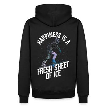 Schlittschuhläufer Schlittschuhlaufen Schlittschuh - Männer Premium Bio Hoodie - Schwarz - Hinten - Nico (187cm)