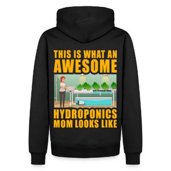 This is what an awesome Hydroponics Mom looks like - Men’s Premium Organic Hoodie - black - Back - Nico (187cm)