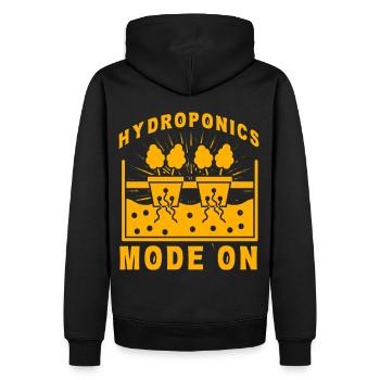 Hydroponics Mode On - Men’s Premium Organic Hoodie - black - Back - Nico (187cm)