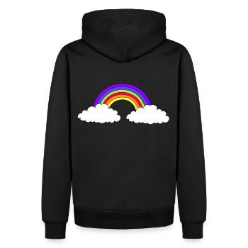 Arc-en-ciel coloré coloré enfants enfant bébé - Sweat à capuche Premium bio Homme - noir - Dos - Nico (187cm)